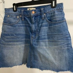 Madewell denim mini skirt